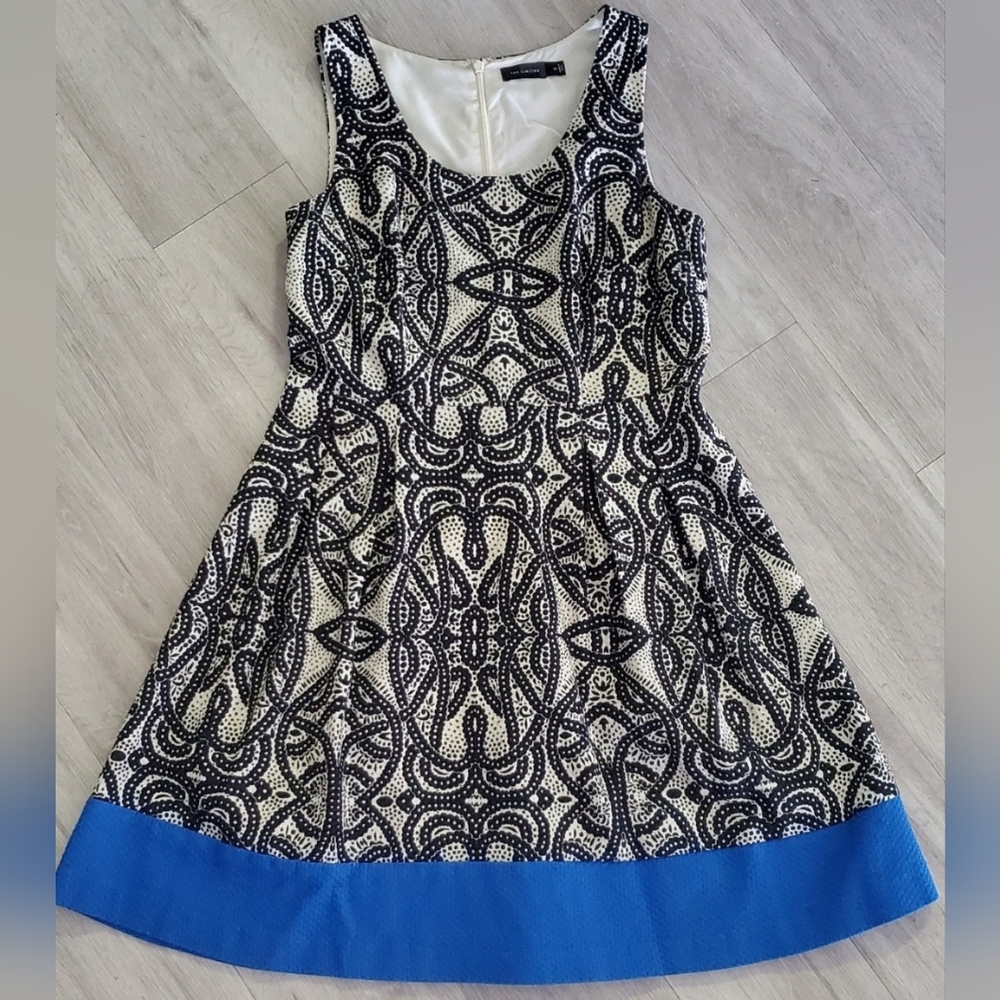 The Limited Black and White A-Line Dress